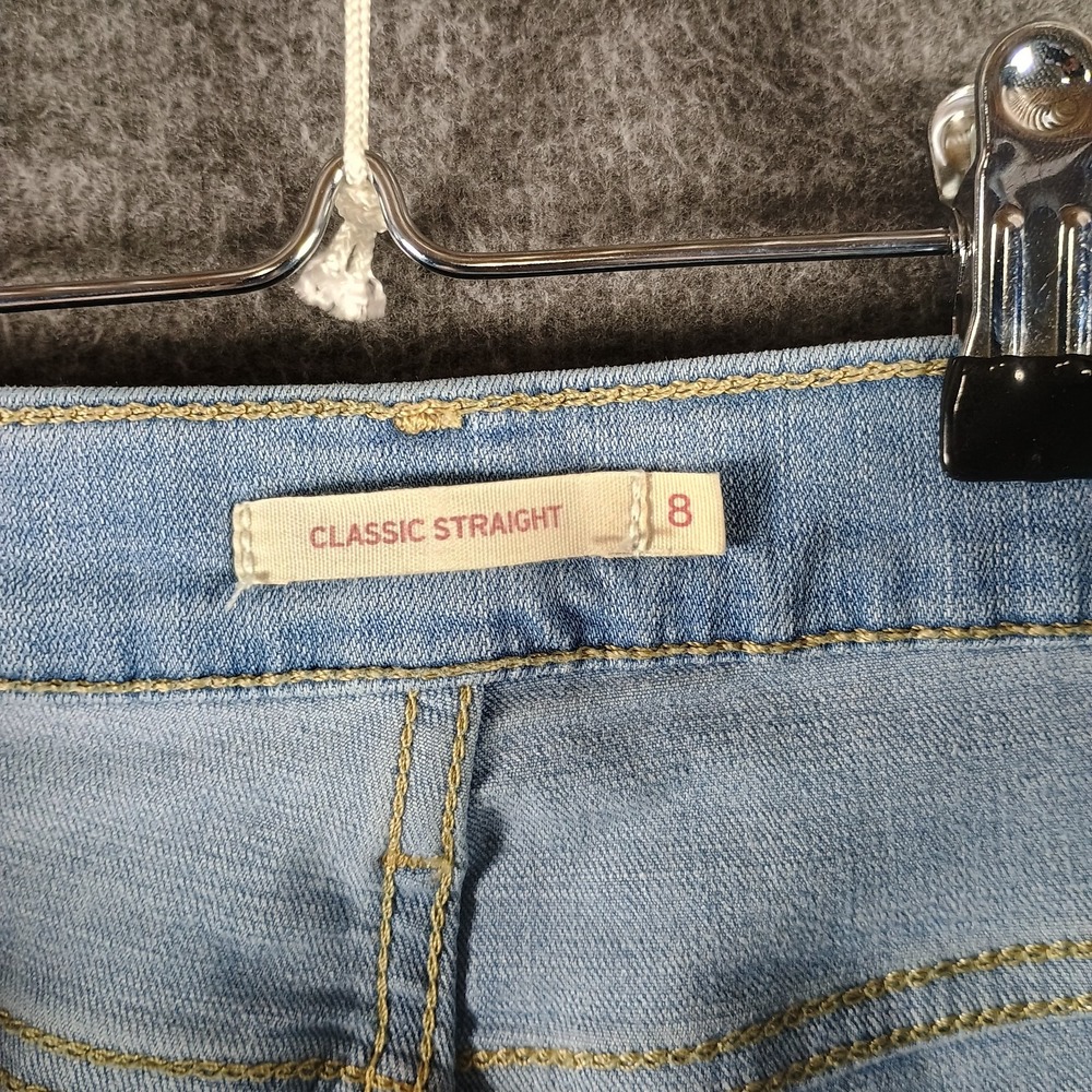 Levi Jeans‎ Women 8M W29 L30 Classic Straight Light Wash Mid Rise Classic USA - Picture 4 of 14
